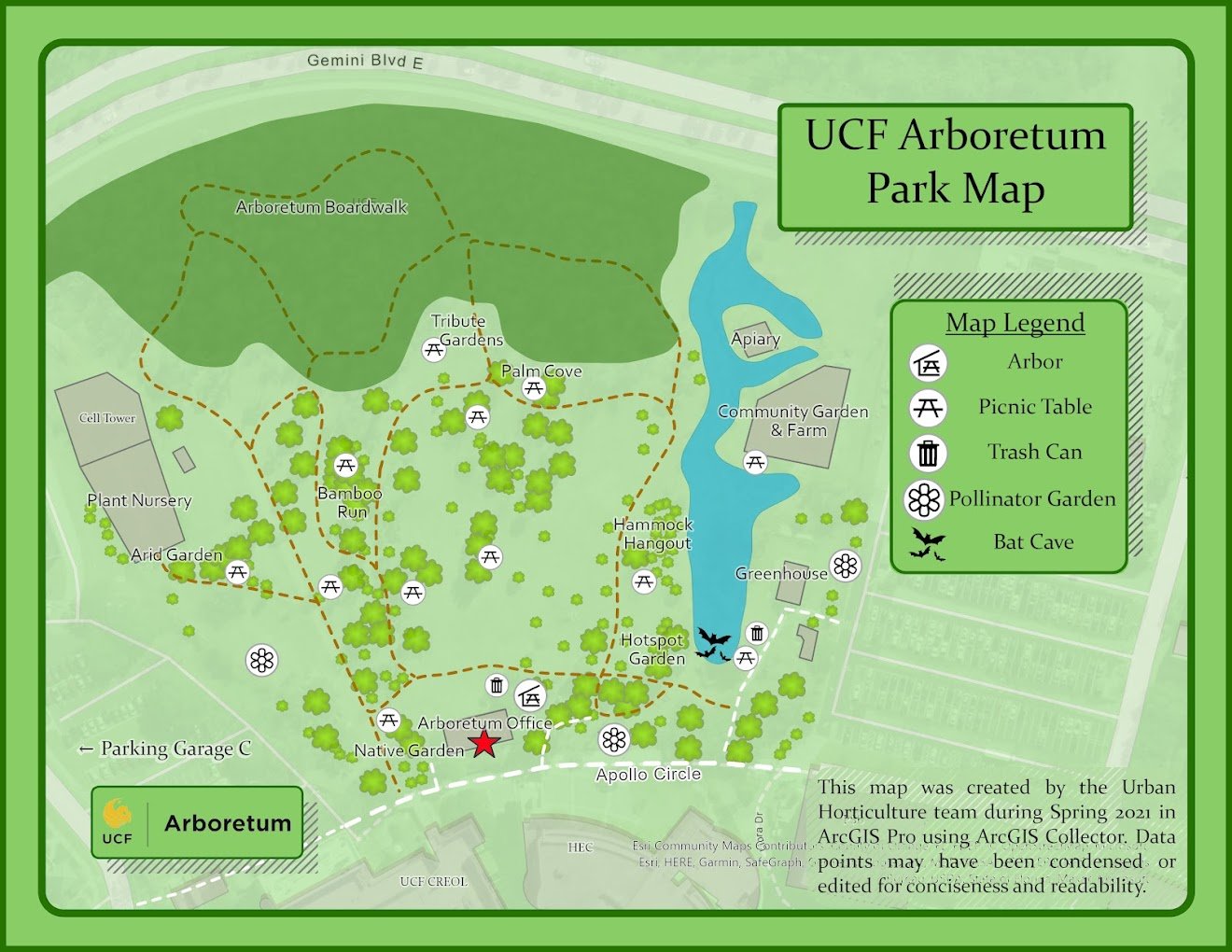 Park map illustration